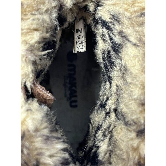 MAKALU California BOOT Girls 8 Plush Leopard Faux Fur, Full Length Zip - Picture 12 of 12